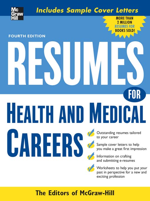 Title details for Resumes for Health and Medical Careers by Editors of VGM Career Books - Available